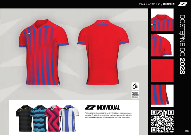 Katalog Zina 2026-2028, strona 9 — koszulki meczowe