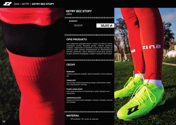 Katalog Zina 2026-2028, strona 38 — getry i skarpety