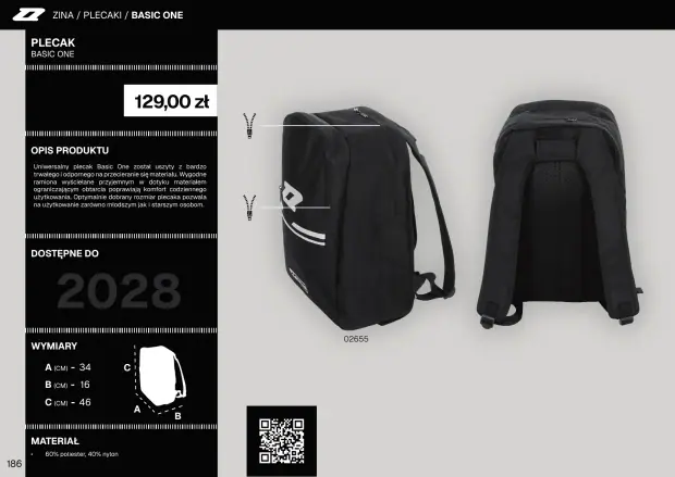 Katalog Zina 2026-2028, strona 186 — torby i plecaki