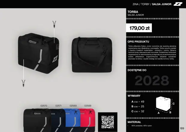 Katalog Zina 2026-2028, strona 189 — torby i plecaki