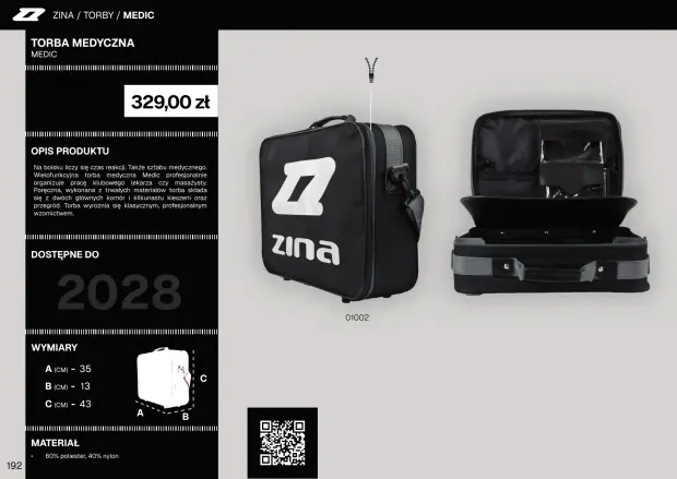 Katalog Zina 2026-2028, strona 192 — torby i plecaki