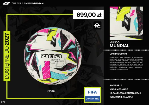 Katalog Zina 2026-2028, strona 224 — piłki mundo