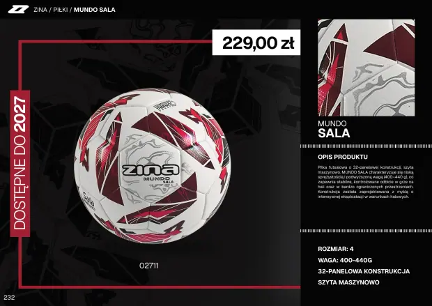 Katalog Zina 2026-2028, strona 232 — piłki mundo