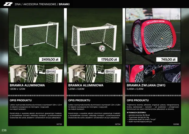 Katalog Zina 2026-2028, strona 238 — akcesoria treningowe