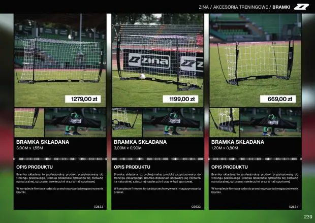 Katalog Zina 2026-2028, strona 239 — akcesoria treningowe