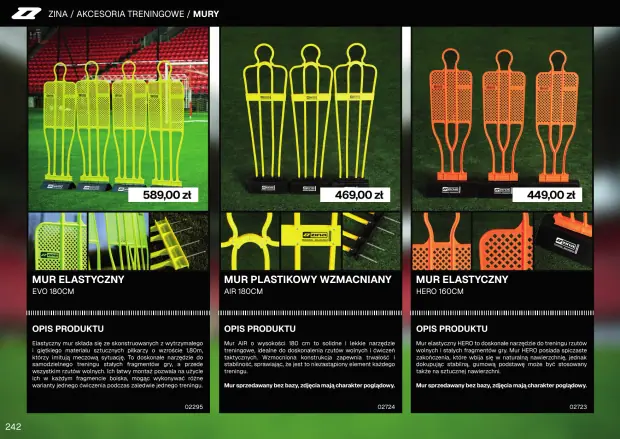 Katalog Zina 2026-2028, strona 242 — akcesoria treningowe