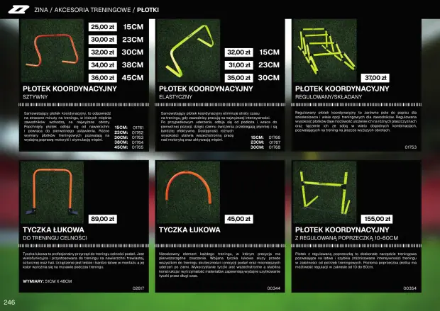 Katalog Zina 2026-2028, strona 246 — akcesoria treningowe