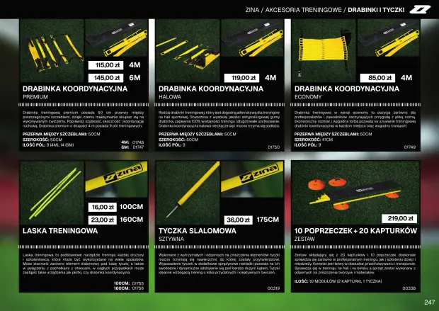 Katalog Zina 2026-2028, strona 247 — akcesoria treningowe