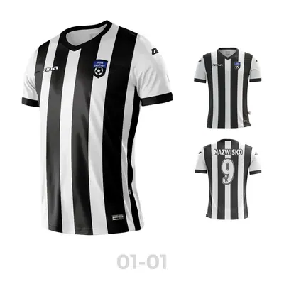 Koszulka piłkarska Zina Individual — wzór 01, wariant 01-01, krój TIGRA, przód i tył