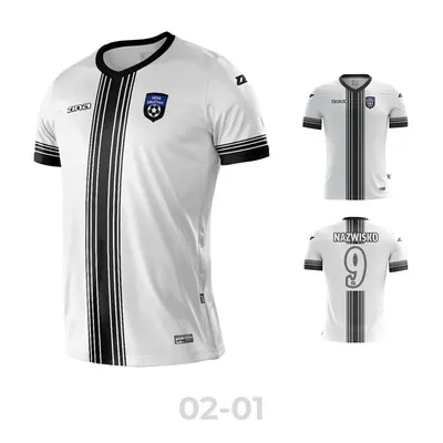 Koszulka piłkarska Zina Individual — wzór 02, wariant 02-01, krój TIGRA, przód i tył