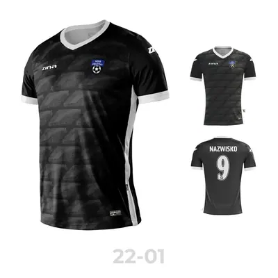 Koszulka piłkarska Zina Individual — wzór 22, wariant 22-01, krój TIGRA, przód i tył
