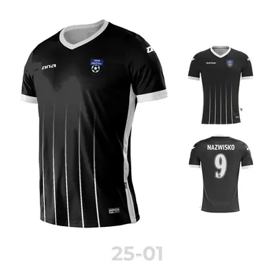 Koszulka piłkarska Zina Individual — wzór 25, wariant 25-01, krój TIGRA, przód i tył